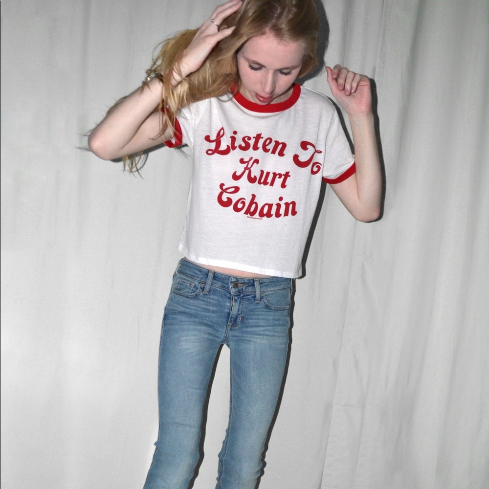 LISTEN TO KURT COBAIN RINGER TEE